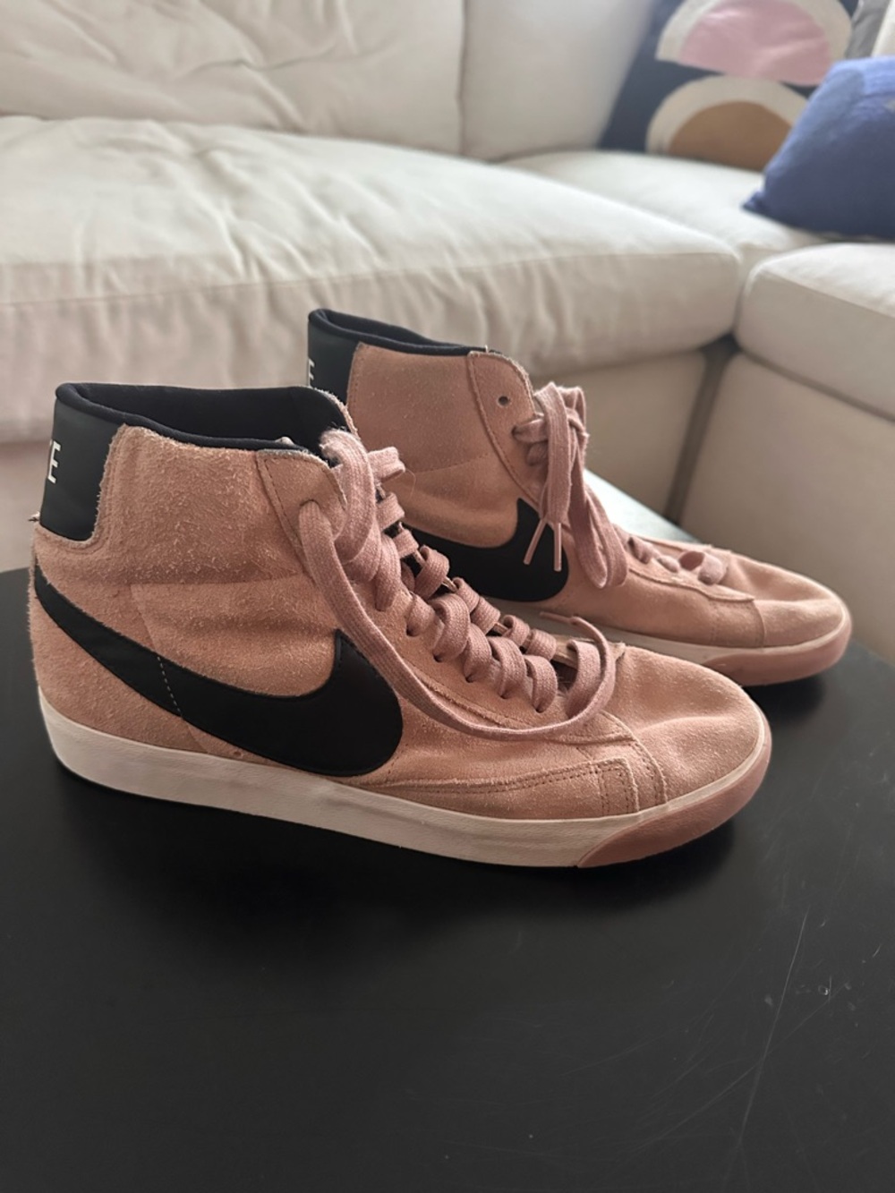Nike Blazer Mid Suede Sneakers in Dusty Rose